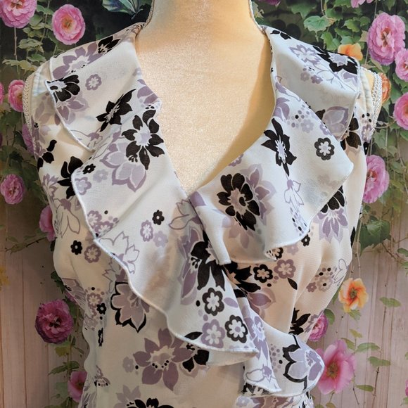 New York & Company Ruffled Blouse Sz XS - Picture 2 of 5